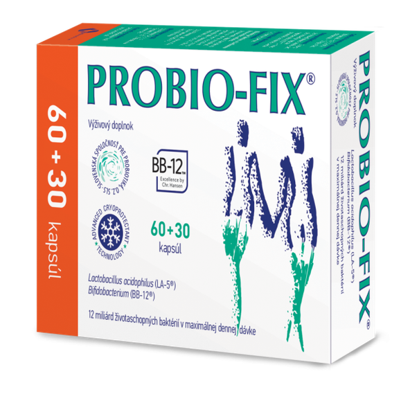 PROBIO-FIX na zachovanie správnej črevnej flóry, 30+60 cps