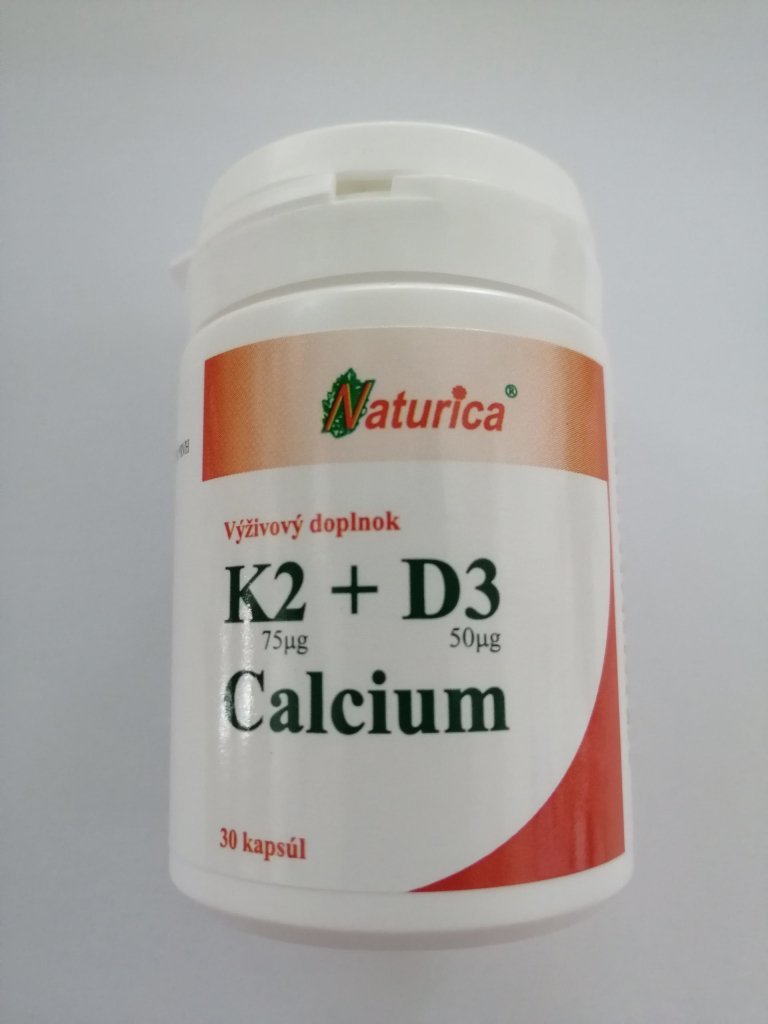 E-shop Naturica K2 + D3 Calcium, 30 ks