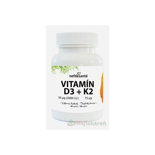 nefdesanté VITAMÍN D3 + K2, 30ks