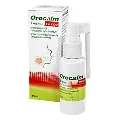Orocalm Forte 3 mg/ml proti bolesti a opuchu hrdla 15 ml