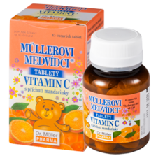E-shop MÜLLEROVE medvedíky - vitamín C s príchuťou mandarínky 45tbl