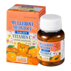 MÜLLEROVE medvedíky - vitamín C s príchuťou mandarínky 45tbl