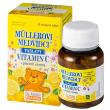 E-shop MÜLLEROVE medvedíky - vitamín C s príchuťou citrónu 45tbl