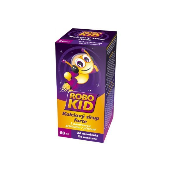 RoboKid Kalciový sirup forte s banánovou príchuťou, 60ml