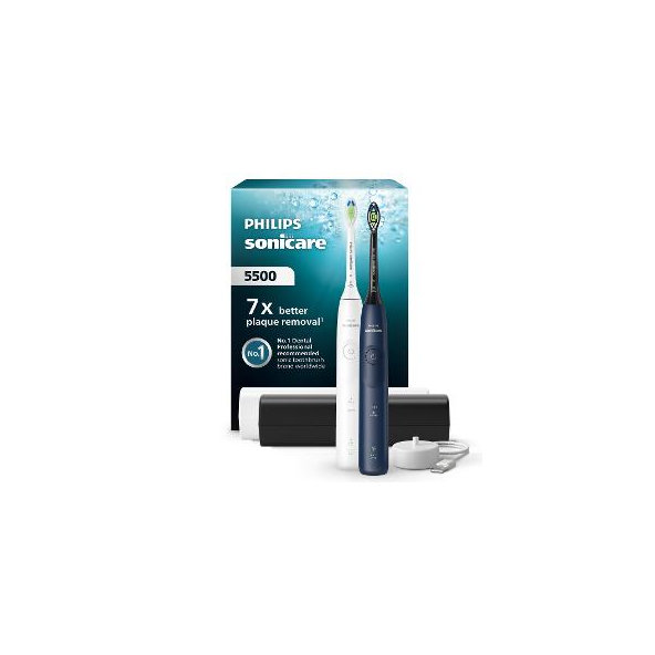Philips Sonicare 5500 White and Navy Blue Sonická zubná kefka HX7119/01
