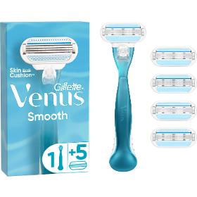 Gillette Venus Smooth holiaci strojček + 5 náhradných hlavíc