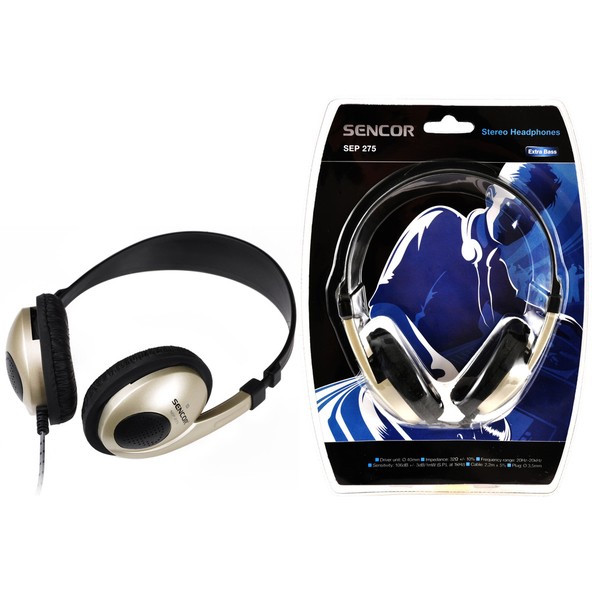 SENCOR slúchadlá uzatvorené SEP 275GD