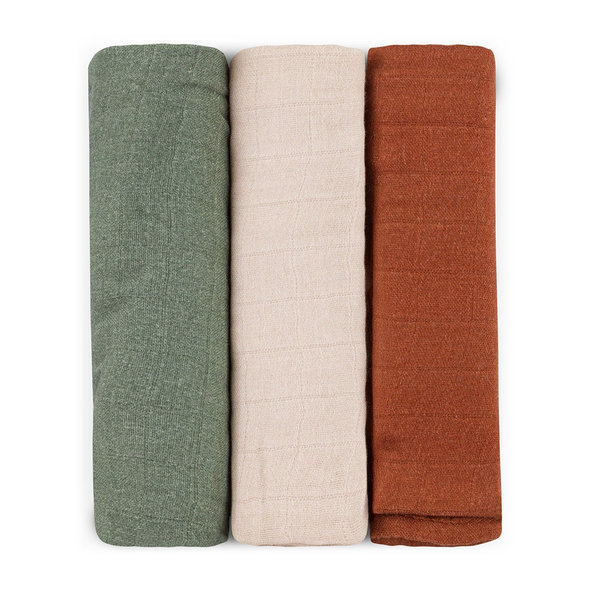 PETITE & MARS Sada plienok Moussy Earth Tones 68 x 68 cm 3 ks