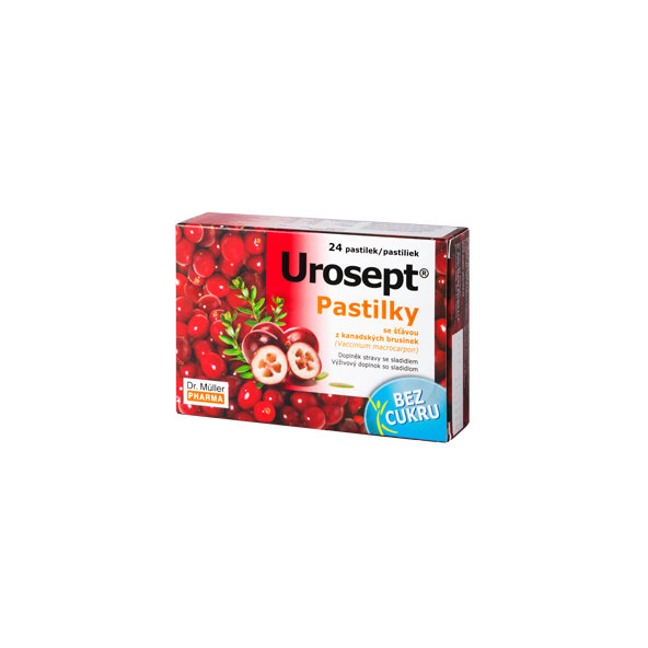Dr. Müller UROSEPT Pastilky bez cukru na močové cesty 24 ks