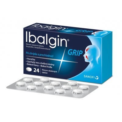 E-shop Ibalgin GRIP pri chrípke a prechladnutí 24 tbl