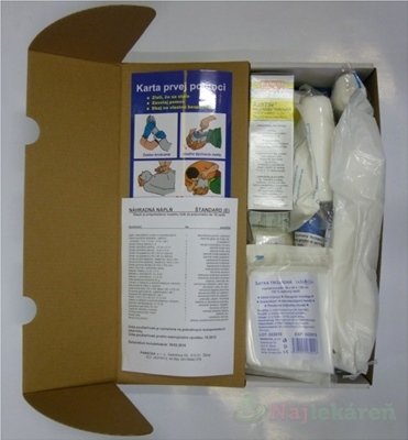 E-shop Panacea NÁPLŇ do nástennej lekárničky ŠTANDARD E v papierovej kartónovej krabici 1ks
