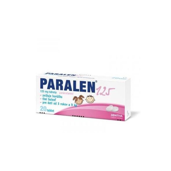 Paralen proti bolesti a horúčke 125 mg 20 tbl