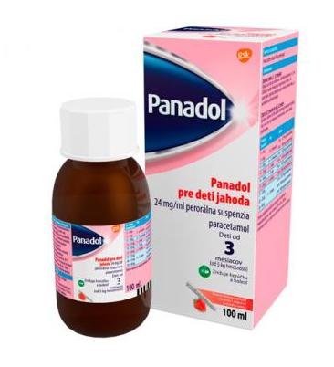 E-shop PANADOL PRE DETI JAHODA proti horúčke a bolesti 100 ml