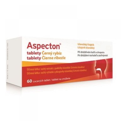 E-shop Aspecton tablety Čierne ríbezle proti kašľu 60 tbl
