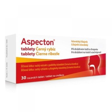 E-shop Aspecton tablety Čierne ríbezle proti kašľu 30tbl