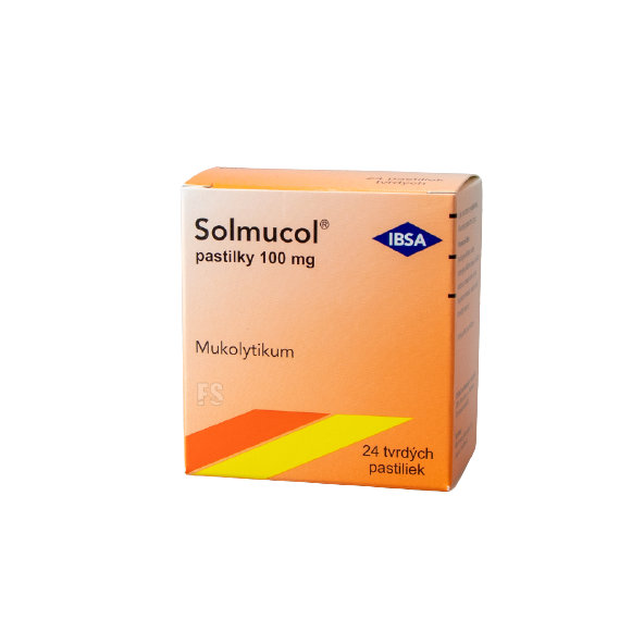 Solmucol pastilky na vykašliavanie 24 pastiliek
