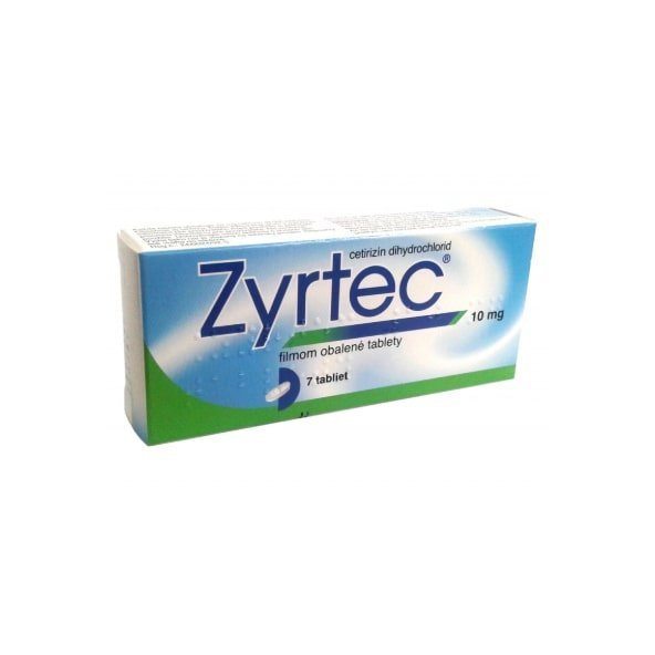 ZYRTEC 10 mg proti nádche,7 ks