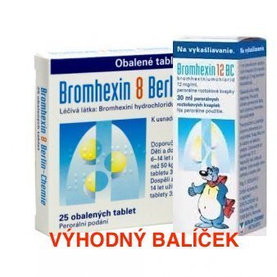 Bromhexin 12 BC + 8 BC (balíček) na vykašliavanie