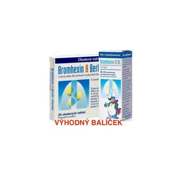 Bromhexin 12 BC + 8 BC (balíček) na vykašliavanie