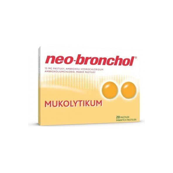 Neo-bronchol 15mg mäkké pastilky na lepšie vykašliavanie 20 tbl