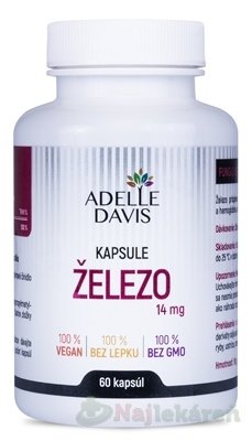 E-shop ADELLE DAVIS ŽELEZO 14 mg 60 kapsúl