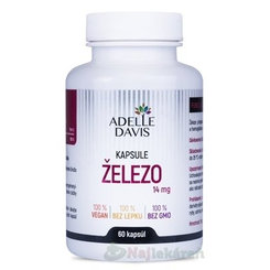 ADELLE DAVIS ŽELEZO 14 mg 60 kapsúl