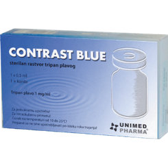 CONTRAST BLUE očný roztok 0,5ml + kanyla 1set