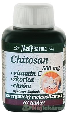 E-shop MedPharma CHITOSAN 500 mg+vitamín C,škorica,chróm