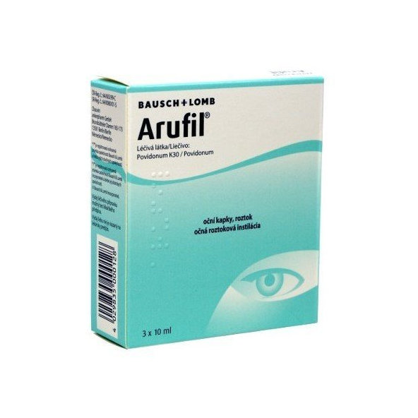 Arufil očná roztoková instilácia na suchý zápal spojoviek 3x10 ml