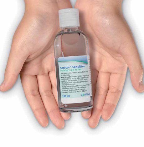 E-shop Sanicor Sensitive, dezinfekčný roztok na ruky, 50 ml