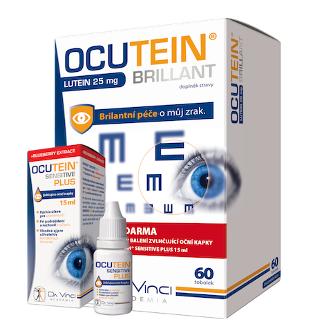 E-shop OCUTEIN BRILLANT Luteín 25 mg - DA VINCI 60 kapsúl + kvapky 15 ml