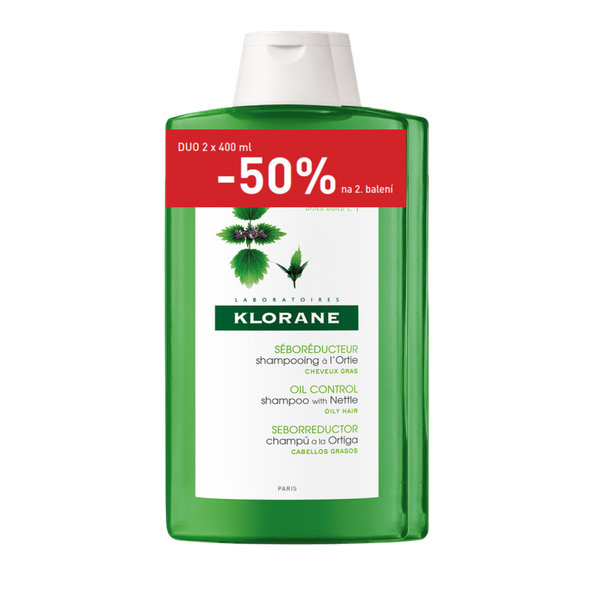 KLORANE Šampón s BIO žihľavou 2x400ml