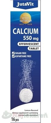 E-shop JutaVit Vápnik 550mg, šumivé tablety s citrónovou príchuťou 16ks