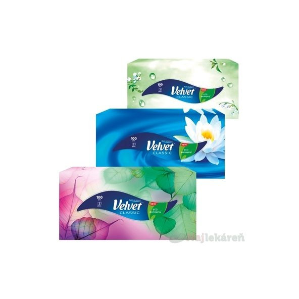 VELVET CLASSIC box papierové vreckovky 2-vrstvové 100ks