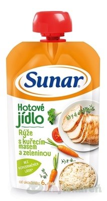 E-shop Sunar Hotové jedlo Ryža s kuracím mäsom a zeleninou (od ukonč. 6. mesiaca) 120 g