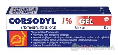 E-shop CORSODYL 1% gél proti paradentóze 50 g