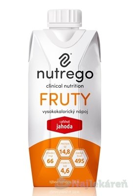 E-shop Nutrego FRUTY s príchuťou jahoda, 12x330ml