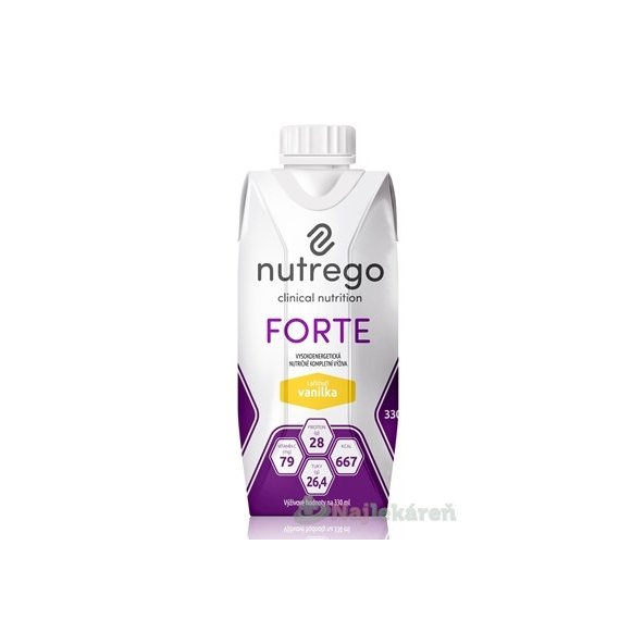 Nutrego FORTE s príchuťou vanilka, 12x330ml