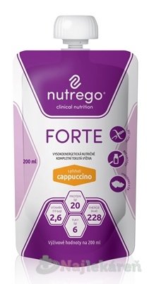 E-shop Nutrego FORTE s príchuťou cappuccino, 12x200ml