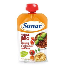 Sunar Hotové jedlo Špagety s boloňskou omáčkou (od ukonč. 6. mesiaca) 120 g