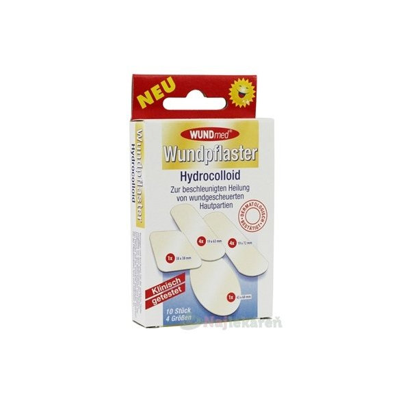 WUNDmed Hydrokoloidná náplasť (4 veľkosti) 10ks