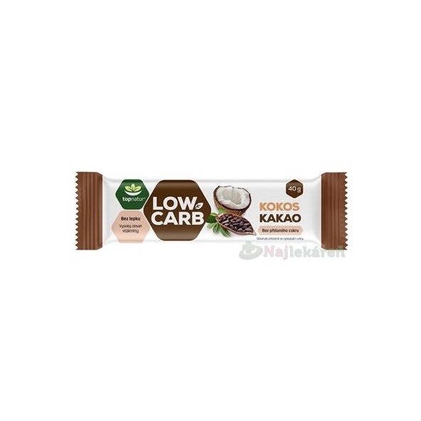 topnatur Tyčinka LOW CARB Kokos Kakao, 40g