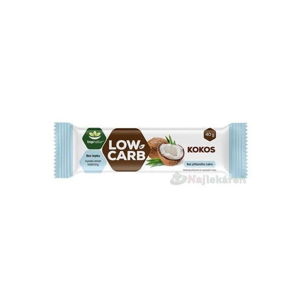 topnatur Tyčinka LOW CARB Kokos, 40g