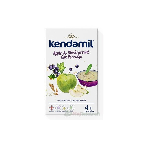 KENDAMIL Jemná kaša jablko a čierne ríbezle, 200g