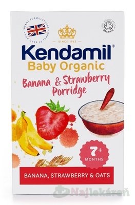 E-shop KENDAMIL Organic BIO kaša banán a jahoda, 150g