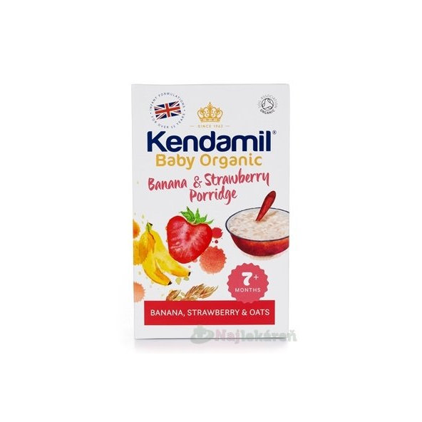 KENDAMIL Organic BIO kaša banán a jahoda, 150g