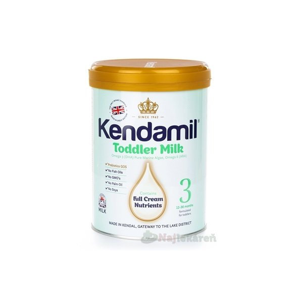 KENDAMIL 3 pokračujúce dojčenské mlieko 12-36M 900g