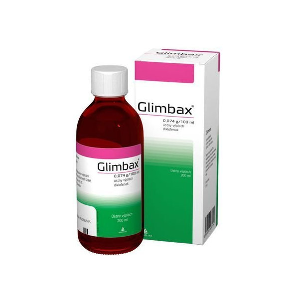 Glimbax ústny výplach na liečbu a úľavu, zápalov v ústach 200 ml