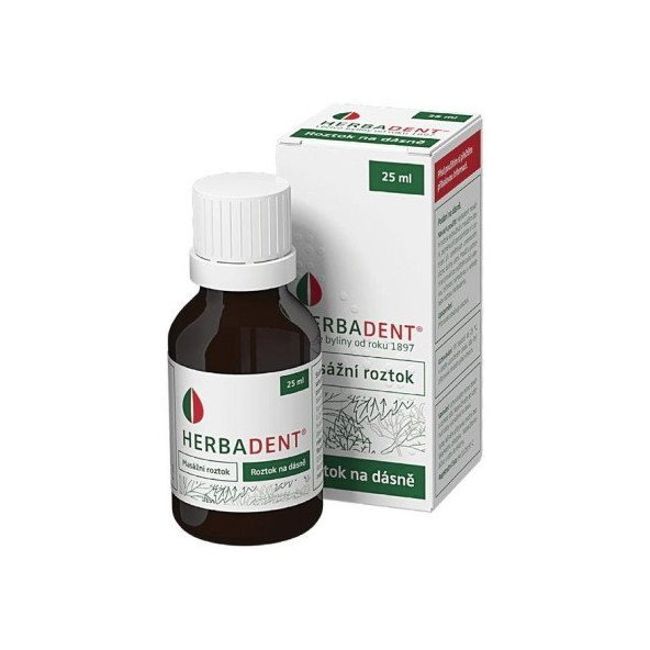 Herbadent masážny roztok pri zápaloch ďasien 25 ml