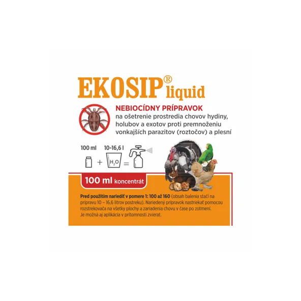 Ekosip liquid - roztok proti roztočom pre zvieratá (na prostredie) 100ml